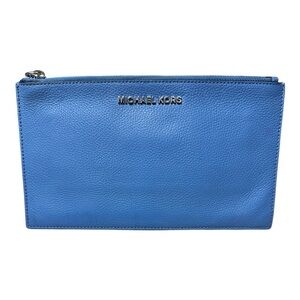Michael Kors Blue Leather Clutch